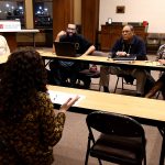 Local tribal chiefs meet with the Rhode Island Foundation representative