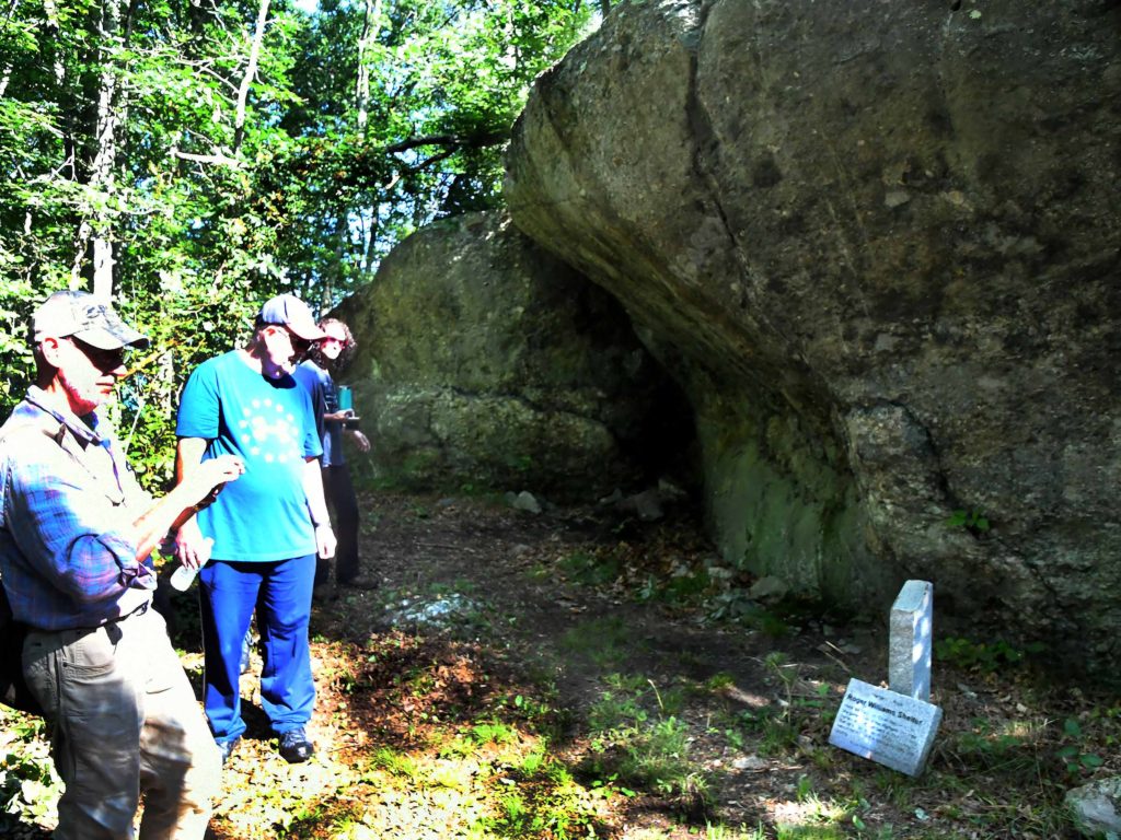 Keith Morton leads a group to Margaret’s Cave – Sowams Heritage Area