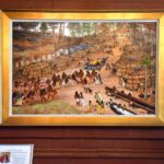 Sowams painting now on display at the George Hail Library in Warren
